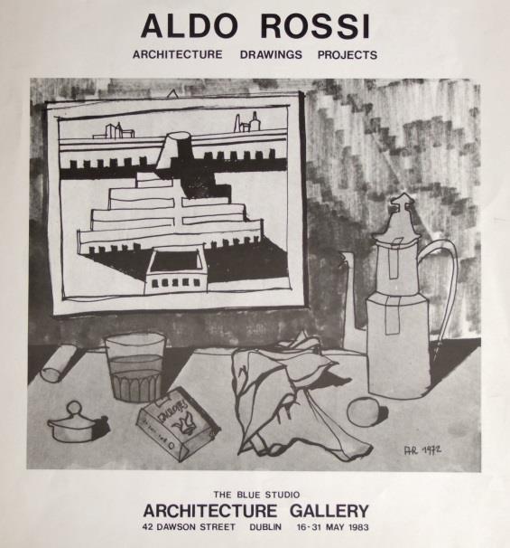 14. Aldo Rossi Architecture Drawings Projects Poster relativo alla mostra