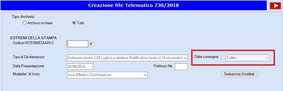 Entro il 23 luglio devono essere inviate telematicamente tutte le dichiarazioni con data di consegna compresa tra il 7 luglio e il 23 luglio; Al fine di soddisfare questi criteri la procedura di