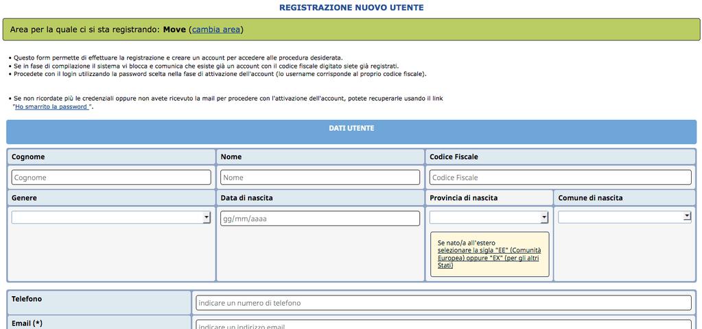 con la procedura descritta al successivo paragrafo 1.