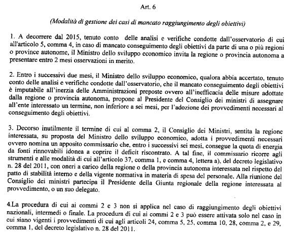 22 Febbraio 2012 Decreto Burden sharing (Comma 2), il Ministro dello sviluppo economico, qualora abbia accertato,.