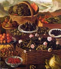 cultura & storia V.Campi (1536-1591): zucche in un cesto. Particolare del dipinto Fruttivendola (Pinacoteca Brera - Milano) Questo per Piacenza; ma che ruolo ha avuto la zucca nel resto d Italia?