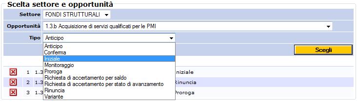 : E opportuno, per una corretta compilazione, selezionare in successione tutte le sezioni previste dal menù di sinistra e salvare ciascuna pagina dopo averla opportunamente compilata.