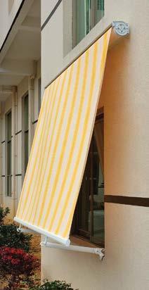 TENDA DA SOLE CASSONATA da balcone o finestra con cassonetto di protezione, braccetti in alluminio