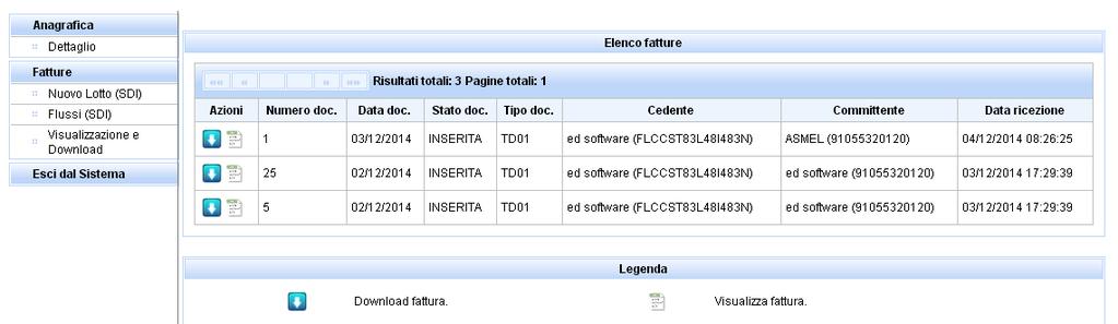 xml Conferma inserimento lotto: conferma l inserimento del lotto Oltretutto è possibile vedere lo stato del lotto se è in errore, inserito o una bozza.