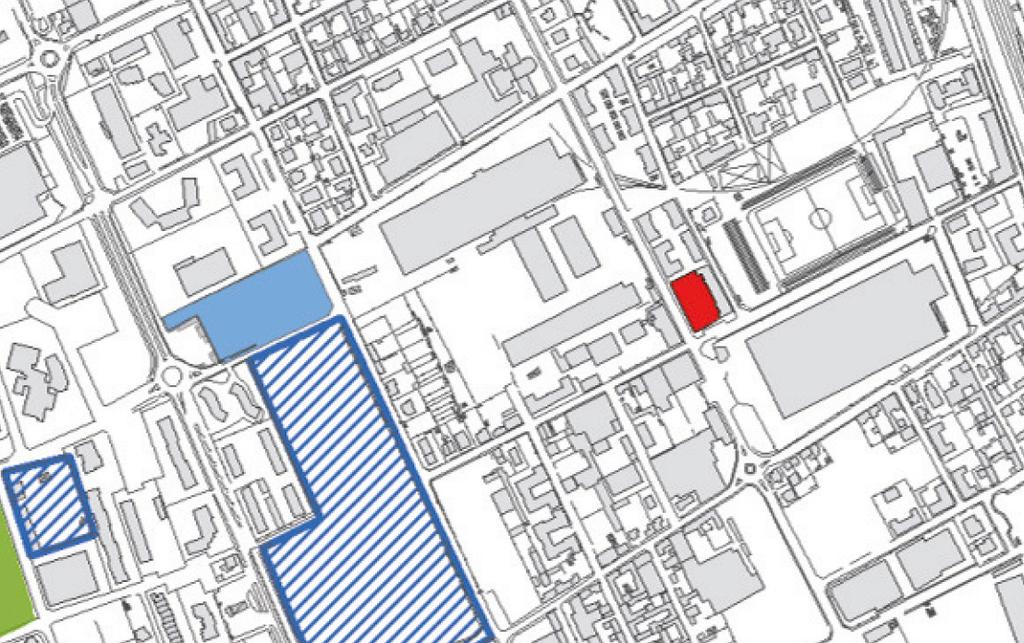 Vincoli di natura ambientale gravanti sull area di intervento Vincoli ambientali (estratto da Documento di Piano, Tavola 02) Siti potenzialmente contaminati Siti con