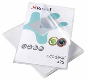 Ecodesk Cartellina a busta Nero 32,8x24 4 x100 EcoDesk Resistente busta a perforazione universale in Polipropilene Finitura leggermente goffrata Spessore