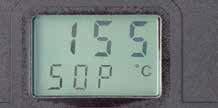 Funzionamento con dispositivo di regolazione Temperatura nominale mediante potenziometro. Il display visualizza la temperatura nominale e reale.