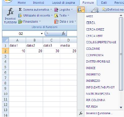 Scheda Formule Contiene tutte le categorie