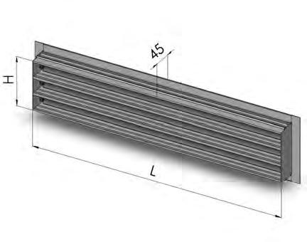 9 Dimensioni in 3D Costruzione I diffusori lineari della serie DLF vengono realizzati in alluminio estruso anodizzato naturale con i deflettori