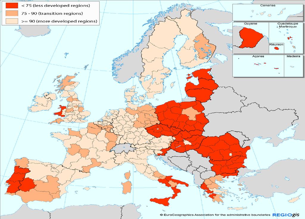 2014-2020 (indicativa) Regioni meno