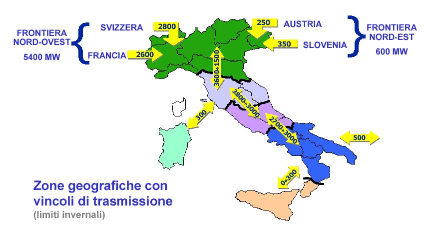 TERNA ha definito varie zone