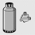 6.1 Allacciamento al gas liquido Utilizzare un regolatore di pressione e realizzare il collegamento sulla bombola nel rispetto delle prescrizioni stabilite dalle norme vigenti.