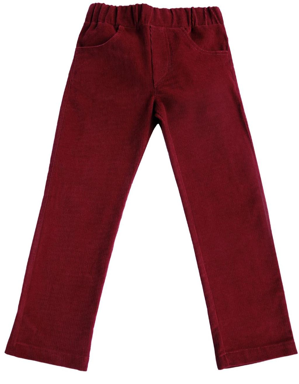 2-6A Pantalone lungo in velluto con pratico elastico in