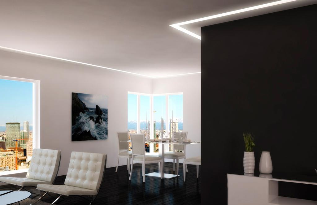 Profili per strip led Profilo cc-32 Profilo in alluminio semplice Dotato di ganci e tappi laterali Lunghezza disponibile da 1 o 2 metri Consigliato uso in ambiente interno Modello Materiale Copertura