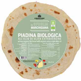 Piadine BIO all olio d oliva extravergine Ricetta esclusiva Senza lievito Senza Grassi animali stesa una ad una Cotta su piastra