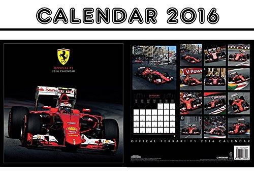 FERRARI F1 OFFICIAL CALENDARIO CALENDAR 2016 + FERRARI F1 IMÁN DEL REFRIGERADOR Sugarless.