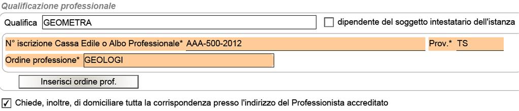 SEZIONE SPECIFICA PER I RUOLI TECNICI Progettista, direttore lavori, impresa, collaudatore, ecc. 1.7.