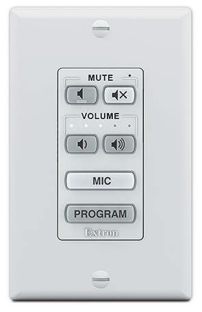 PRODOTTI AUDIO ACP 100 Pannello di controllo audio con manopola volume e sei pulsanti - Due gang USA ACP 100 è un pannello di controllo audio configurabile che si interfaccia con i processori audio