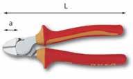 DIN-ISO 5746 Pinze universli 092 PH - Modello con tgliente per filo rmonico - Impugnture isolnti ergonomiche - Superficie di