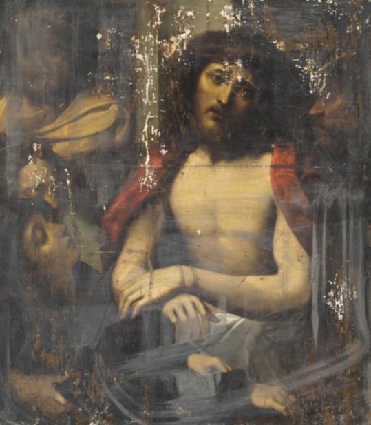 Correggio (copia da) Ecce Homo olio su tela cm 104 x 91 Restauratrici: