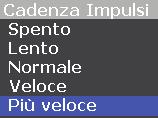 Cadenza impulsi Controlla la velocità dell'impulso del sonar trasmesso dal trasduttore.