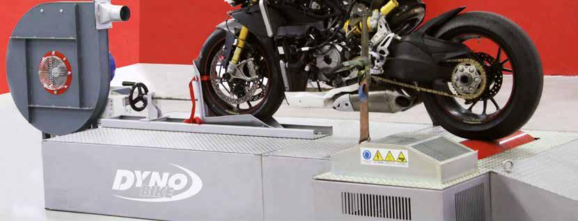 DFMTF Thanks to the big roller and the efficiency of the eddy current brake (80 kg*m) this combined dyno allows to assess with extreme accuracy bikes performances starting from a few horse power up