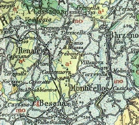 Di seguito si riporta uno stralcio della carta geologica interessante la zona di studio: FIG.