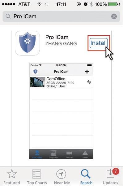 gratuita denominata "Pro icam" nell'app store Apple, Google play o