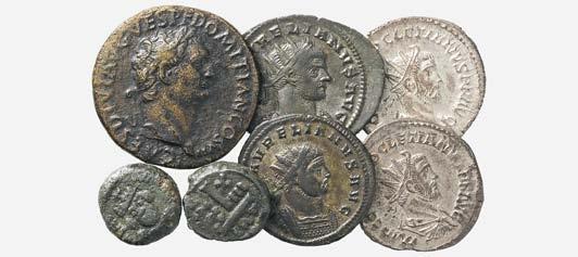 5430 Antoniniano di Gordiano III, assieme a Licinio I follis (2), Aureliano antoniniano (3), Severina (2) - Lotto di 8 monete BB SPL 120 5431 Antoniniano di Massenzio assieme a antoniniano di