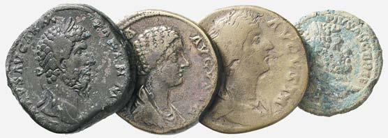 Lotto di 7 monete MB qbb 220 5445 Sesterzio di Augusto assieme a sesterzio di Adriano e tetradramma da