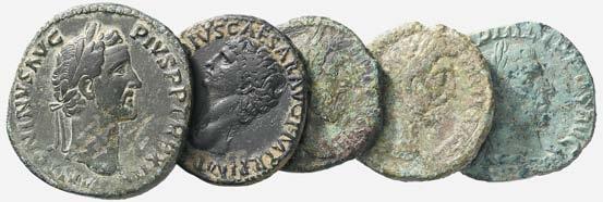 MB 30 5461 Asse di Germanico assieme a asse di Domiziano e Faustina figlia - Lotto di tre monete med.