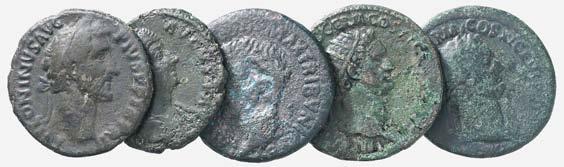 Filippo I asse, Claudio quadrante e Costante AE3 - Lotto di 7 monete MB BB+ 120 5472 Follis di