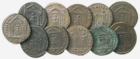 asse di A. Pio, Faustina e Tiberio - Lotto di 5 monete med.