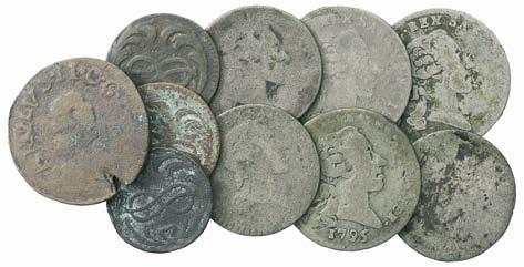 6139 Vittorio Emanuele III - Buono da 2 lire, uno con data 19 e l altro senza data a causa di una debolezza di conio - Lotto di due monete MB OFF. 6140 Vittorio Emanuele III - Lotto 16 monete: 5 cent.