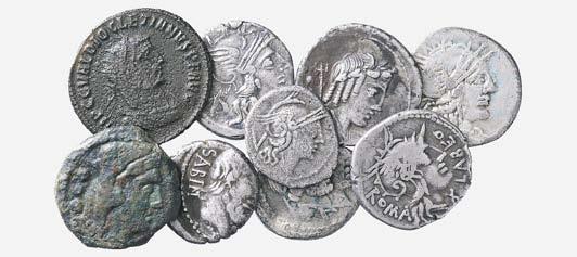5372 Asse Giano/Prua assieme a semisse e sestante - Lotto di tre monete med. MB 90 5373 Asse di Atilia assieme asse di Tituria (?