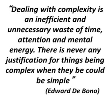 Dealing with complexity is an inefficient and