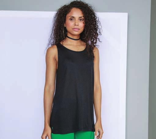 90 T-SHIRT/canottiere MAM82 Women s Raw Tank T T-shirt con maniche tagliate al vivo.