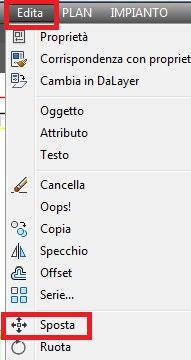il tasto sinistro del mouse per inserire la planimetria nel disegno.