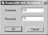 la password nella casella di dialogo. Se la password è corretta, la copia del file contenuta nel disco verrà aperta. 8.