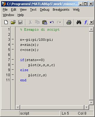 Programmazione: M-File Script