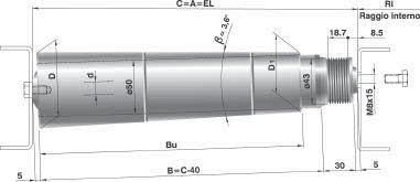 Rulli per trasportatori comandati con cinghie Rollers for belt driven conveyors Tipo / Type Codice di ordinazione / Ordering codes Asse / Shaft Tubo / Tube d(ø) esec. cod. esec. 72 Lungh.