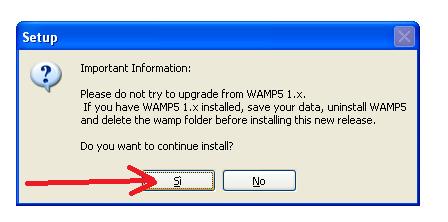 3.2. Installazione WAMP Se è la prima volta che si installa WAMP,