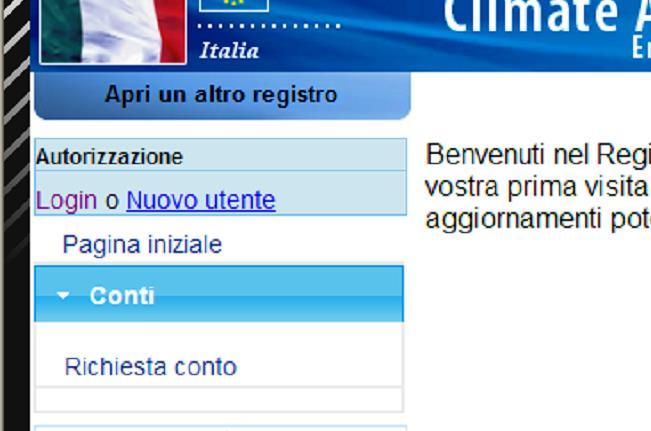 Procedura 8/b - titolare del conto mai registrato (nuovo) Di seguito viene fornita una guida dettagliata per effettuare la richiesta on-line di apertura di un conto OPERATORE AEREO per un titolare