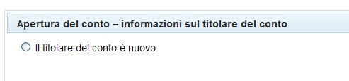 Richiesta on-line di apertura di un conto Operatore Procedura 8/b: IL TITOLARE DEL CONTO E NUOVO Step Azione Interfaccia 1 Accedete alla pagina del Registro, nella sezione italiana, tramite il link