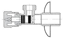 Rubinetto sottolavabo Supply stop Misura disponibile / x /. ttacco filettato maschio. orpo in ottone cromato. Temperature minima e massima d esercizio: 0, 0.