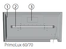 Il Tettuccio dell acquario JUWEL è composto da: - calotta di copertura (1) - LED Novolux JUWEL con alimentatore (2) - portello/i di servizio (3) per l introduzione per esempio di cibo e prodotti per