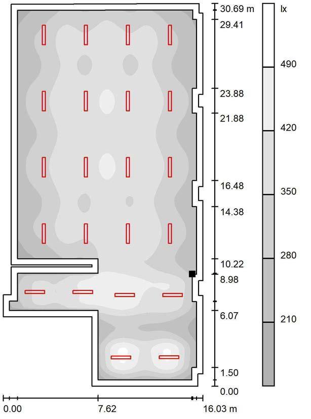 C.A.R. - BLOCCO 3 CELLA FRIGO 3 / Superficie utile / Livelli di grigio (E) Posizione della superficie nel locale: Superficie utile con 0.