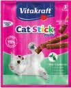 VITAKRAFT CAT STICK MINI snack per gatti, facili da spezzare perché già pre-tagliati, incartati singolarmente in confezione salva freschezza, senza zucchero, coloranti e appetizzanti artificiali,