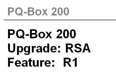 PQ-Box 200 Upgrade Analisi di segnali di comunicazione da (R0) a (R1). Codice articolo : 900.