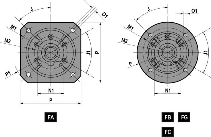 FB 45 45 265 165 230 130 14 300 / 16 4 247,5 360,5 FC 45 45 215 165 180 130 14 250 / 16 4 247,5 360,5 FA 45 45 350 185 300